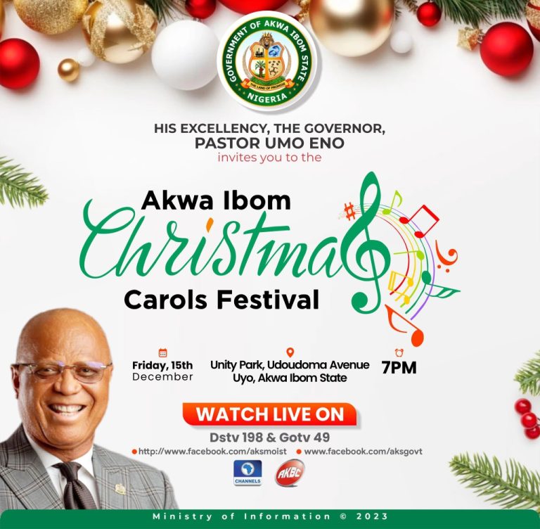 Akwa Ibom Christmas Carols Festival 2023 holds Friday, December 15