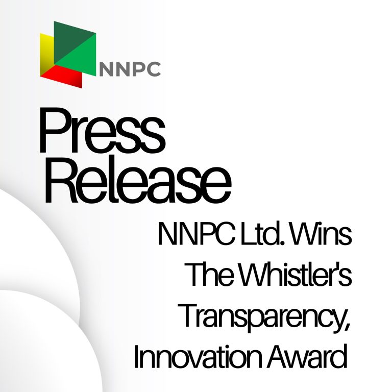 NNPC Wins The Whistler’s Transparency, Innovation Award