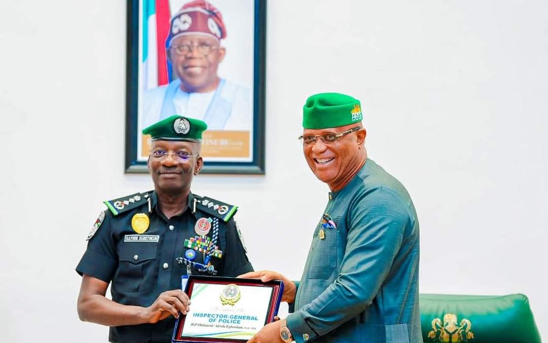 Gov Eno Hosts IGP Kayode  Egbetokum