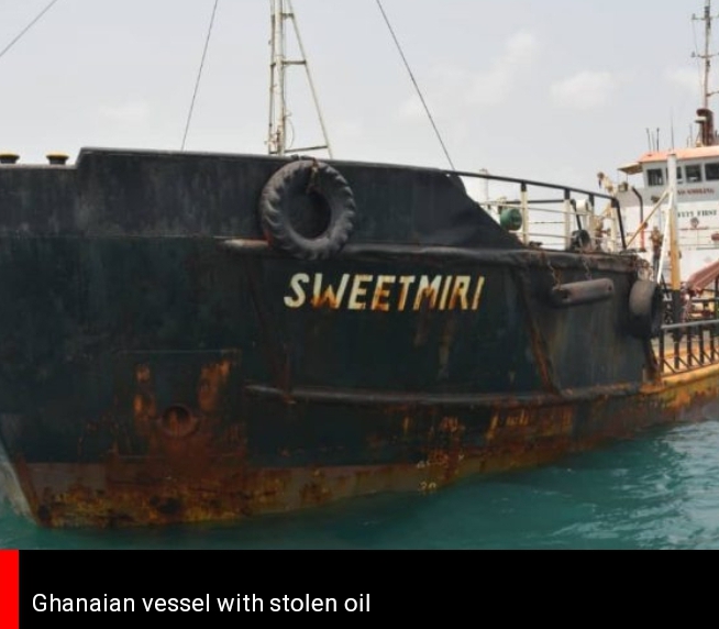 Navy Intercepts Ghanaian Vessel With Stolen Oil, Arrests 13