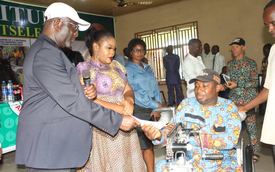 Etinan Chairman Distributes Wheelchair, Tricycle, Clutches, Business Grants To Persons With Disabilities