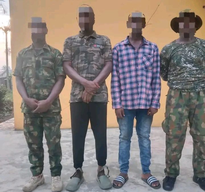 Police in Akwa Ibom arrest four suspected kidnappers in military uniform, rescues victims