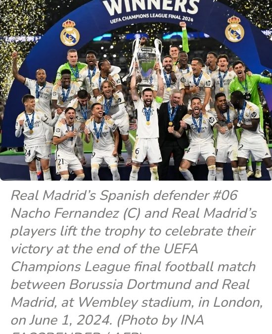 Real Madrid beat Dortmund to win record 15th Champions League