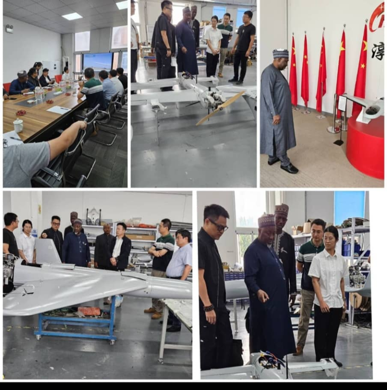 Insecurity: Nigeria’s Defence Minister, Badaru tours drone manufacturing companies in China