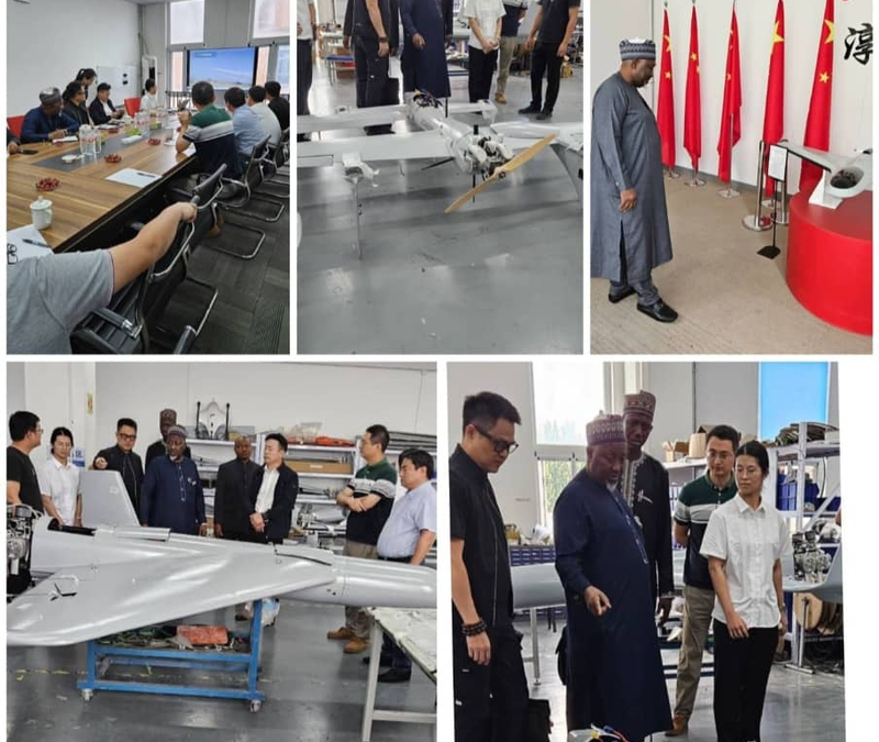 Insecurity: Nigeria’s Defence Minister, Badaru tours drone manufacturing companies in China