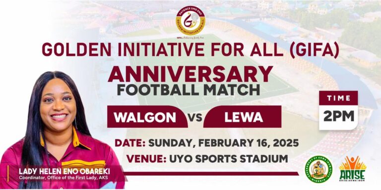 GIFA At One: Lady Helen Obareki To Host Novelty Football Match In Uyo