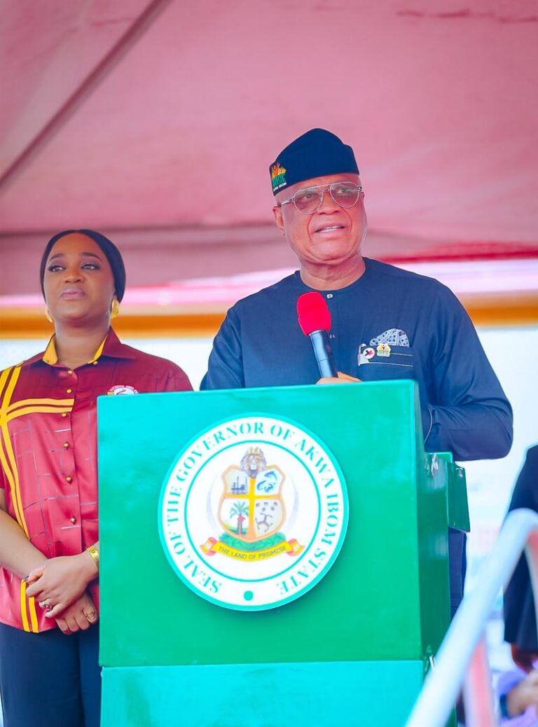 GIFA First Anniversary: Gov Eno Honours Late Wife, Extols Helen Obareki For Sustaining Vision … Lays Foundation For Ultramodern Secretariat For Wife’s Pet Project