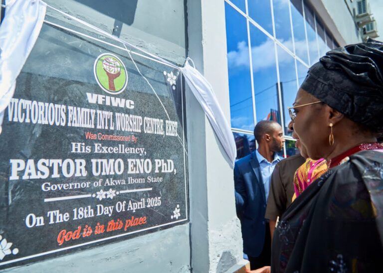 Gov Umo Eno Commissions Victorious Family International Worship Centre In Eket