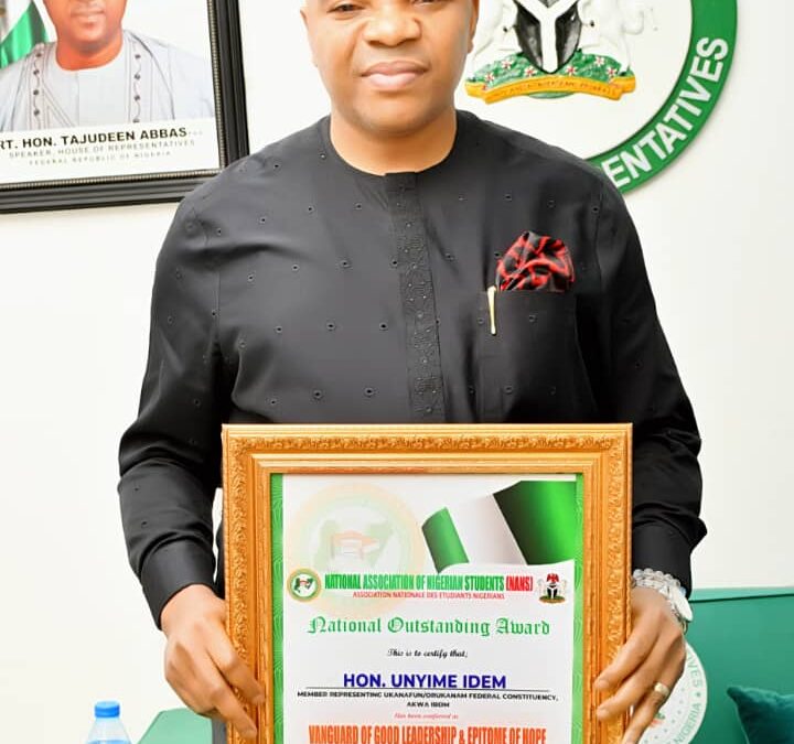 Rep Idem Receives National Outstanding Award As ‘Vanguard Of Good Leadership And Epitome Of Hope’ From NANS