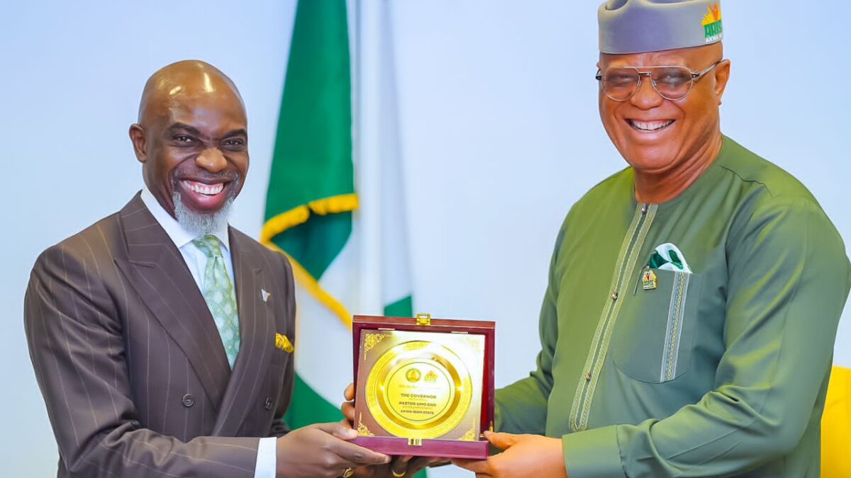 Gov Umo Eno Hosts Management Of Wema Bank | TheNewsDESK