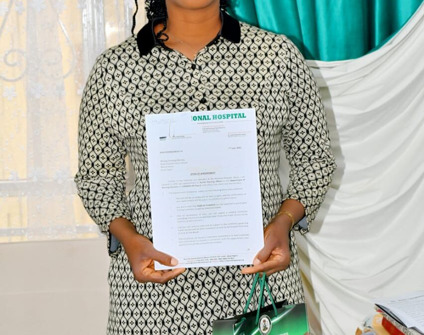 Rep Idem Facilitates Employment Of akwa ibom nurse, Into National Hospital, Abuja