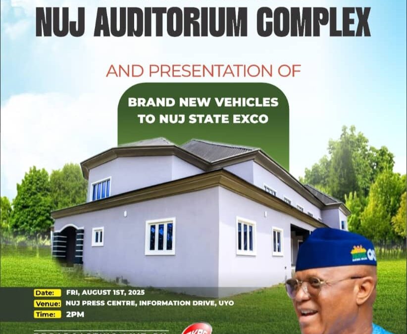 Gov Eno Inaugurates New NUJ Auditorium, Appoints Outgoing NUJ Chairman As SSA On Local Media
