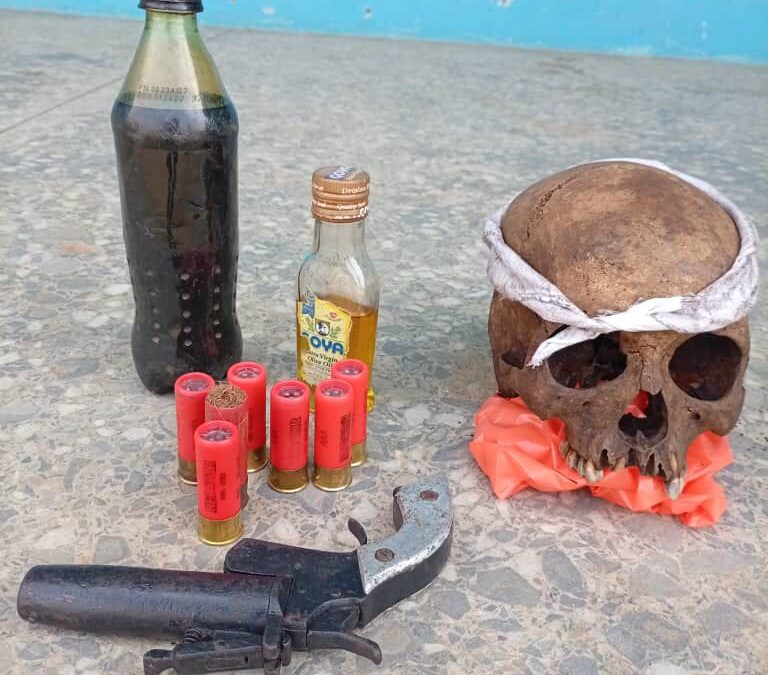 Police In Akwa Ibom Arrest Suspected Cultists, Recover Firearm, Human Skull