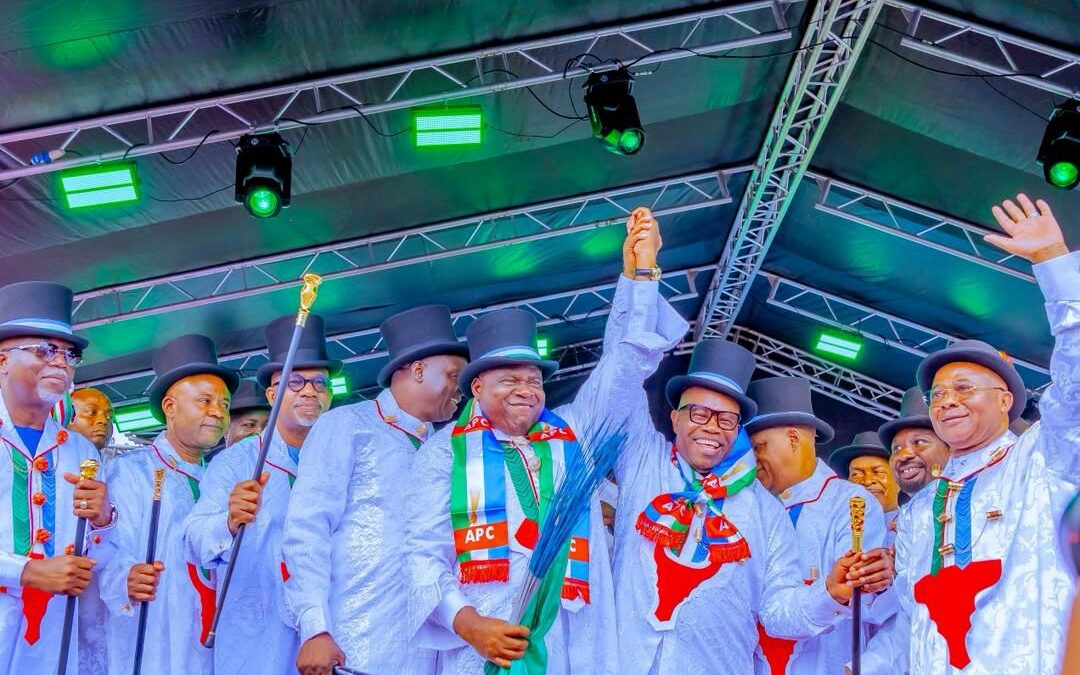 South-South Now For Tinubu In 2027, Akpabio Declares At Bayelsa Gov Diri Defection Rally