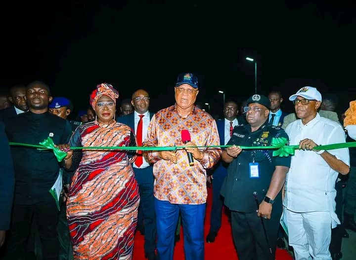 Gov Eno Commissions Internal Roads In Akwa Ibom Police Headquarters, Assures Of Electricity Light-up Of Premises