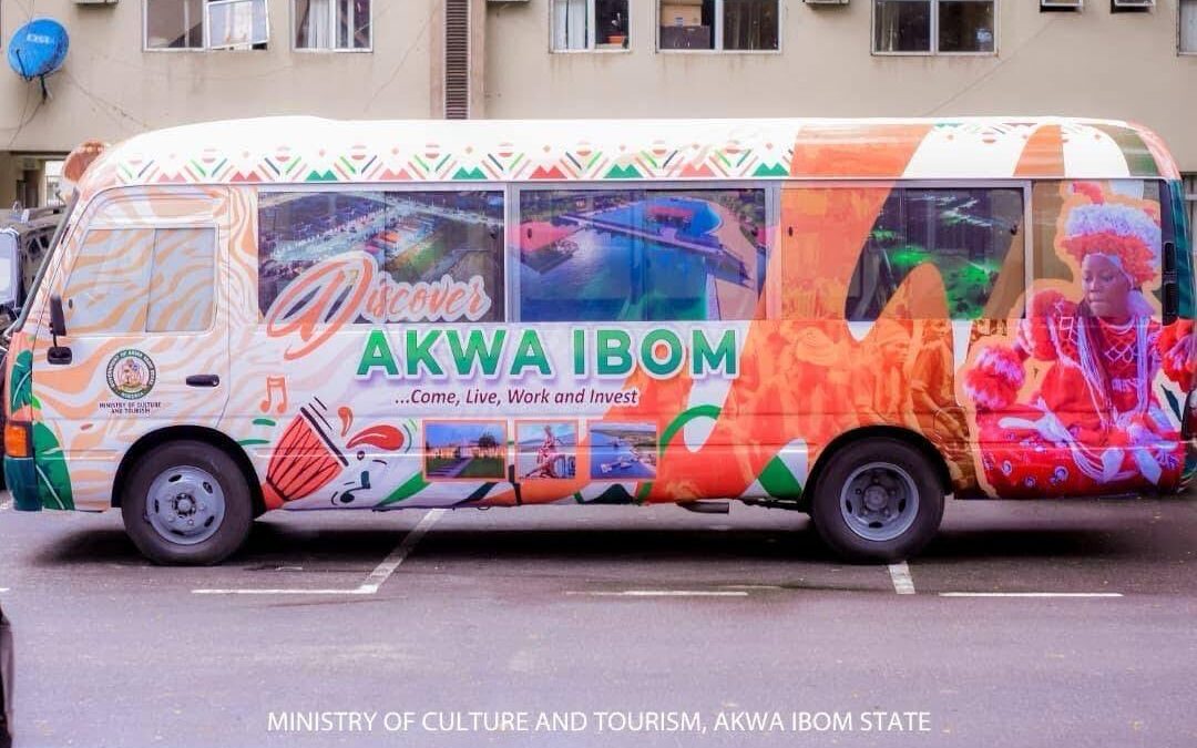 Gov Eno Receives Commendation, Applause As Branded Coaster Bus Arrives MCT