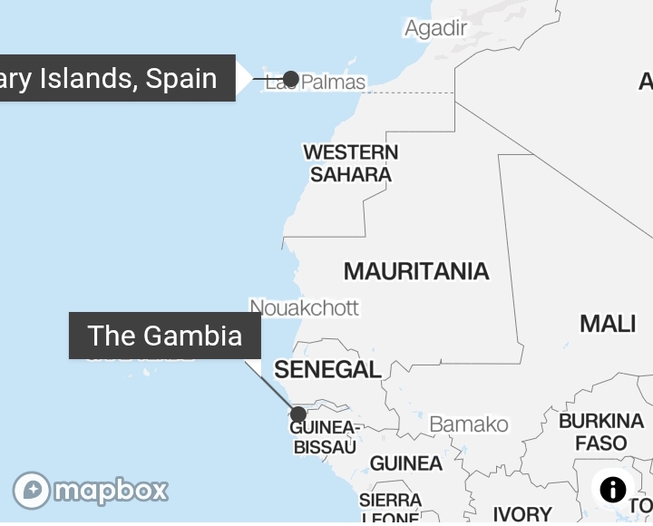 Seven Bodies Recovered, 96 Rescued After Migrant Boat Capsizes, Gambia Says