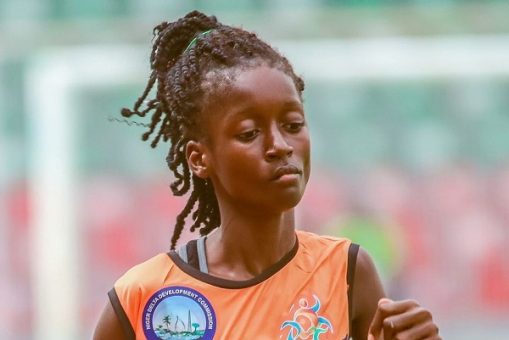 ‘Golden Girl’ Okon Honours  Akwa Ibom Gov Eno With Niger Delta Games Gold