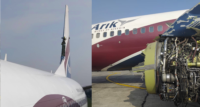 Arik Air Lagos-Port Harcourt Flight Makes Emergency Landing In Benin Over Engine Damage