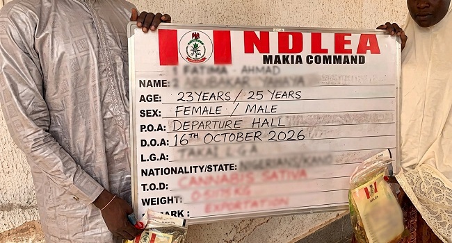 NDLEA Intercepts Saudi-Bound Cannabis In Palm Oil Keg, ₦6.98bn Tramadol Shipment